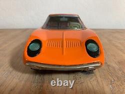 ASAKUSA Japanese Battery Powered 1967 LAMBORGHINI MIURA Vintage Toy Working