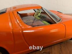 ASAKUSA Japanese Battery Powered 1967 LAMBORGHINI MIURA Vintage Toy Working