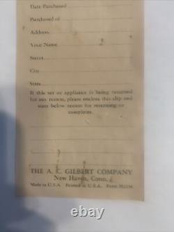 A C GILBERT. Company Inspector's Voucher. RARE A Must Have Piece Of History Toys