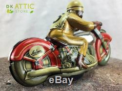 Amazing RARE Vintage Toy SCHUCO Tinplate Motorcycle 1006 Nº6 (US ZONE GERMANY)
