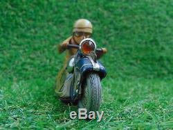 Amazing Rare Vintage Toy Schuco Tinplate Motorcycle 1006 Nº1 (us Zone, Germany)