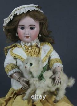 Antique 10 French mechanical toy doll cat Wind-up Clockwork Roullet et Decamps