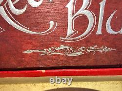 Antique 1890s J. W. S. &S. Bavaria Red White Blue Top & Marble Game In Original Box