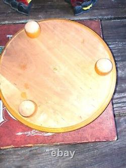 Antique 1890s J. W. S. &S. Bavaria Red White Blue Top & Marble Game In Original Box