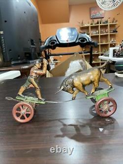 Antique 1920's D. R. P. Bull Frighter Wind Up