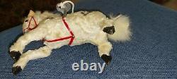 Antique 1920s Prancing Wind-up Horse Toy. Excellent Cond. With real fur