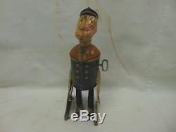 Antique 1930's Louis Marx Tin Walking Popeye Wind-up Toy