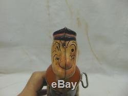 Antique 1930's Louis Marx Tin Walking Popeye Wind-up Toy