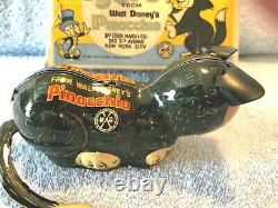 Antique 1930's MARX Disney Figaro Tin-Wind Up Roll-Over Toy ORIGINAL BOX Works