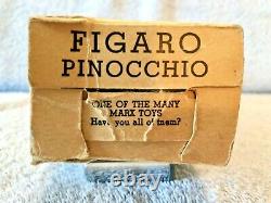 Antique 1930's MARX Disney Figaro Tin-Wind Up Roll-Over Toy ORIGINAL BOX Works