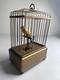 Antique 1930s Handcrafted Brass Bird Cage Toy Battery Operated Decor Works