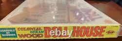 Antique 1979 Colonial Dream Wood Doll House by Arrow Handicraft Corp New In Box