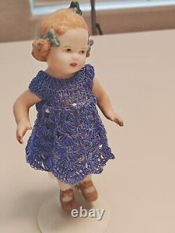 Antique 7 Gebruder Heubach Elspeth All Bisque Doll 10490 Blonde Vintage