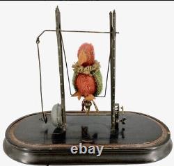 Antique AUTOMATON CLOCKWORK TOY PARROT Mechanical Windup