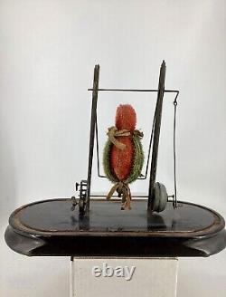 Antique AUTOMATON CLOCKWORK TOY PARROT Mechanical Windup