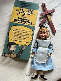 Antique Alice In wonderland Hazelle's Special Talking Marionette In Original Box