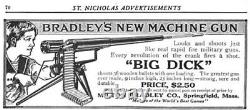 Antique Artillery Gun Toy Cannon Machine Gun Rare Big Dick by Milton Bradley