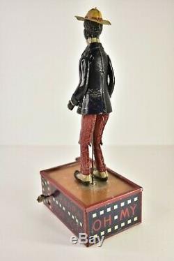 Antique C. 1912 Marke Lehmann Tombo Alabama Jigger Wind Up Tin Toy Working