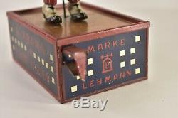 Antique C. 1912 Marke Lehmann Tombo Alabama Jigger Wind Up Tin Toy Working