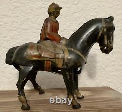 Antique D. R. G. M German Wind up Horse Jockey