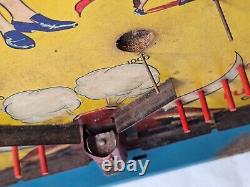 Antique El Toro Norstar Bull Fighter Tin Poosh M Up Marble Table top game pinbal