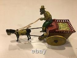 Antique Ferdinand Strauss Co JENNY The BALKING MULE TIN WINDUP Toy