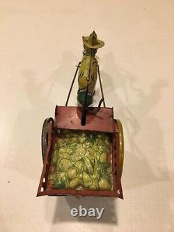 Antique Ferdinand Strauss Co JENNY The BALKING MULE TIN WINDUP Toy