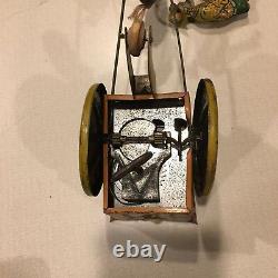 Antique Ferdinand Strauss Co JENNY The BALKING MULE TIN WINDUP Toy