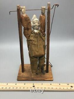 Antique German Mechanical Clown Acrobat Toy