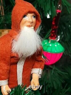 Antique German Santa's on a Seesaw toy with wind up Key & Original Box 1930's