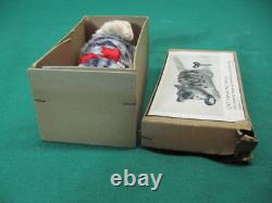 Antique German Wind Up Cat Drinking Milk Licking Jumping Tail Moves + Key + Box