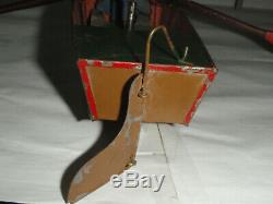 Antique Ives Clockwork Single oarsman Boat windup Pat. 1869