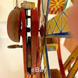 Antique J. Chein 17 Tin Wind-up Ferris Wheel
