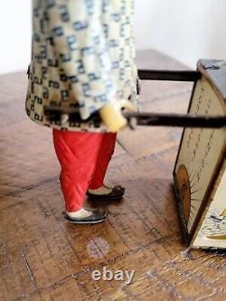 Antique Lehmann Tea Cart Tin Litho Gyroscopic Toy Germany