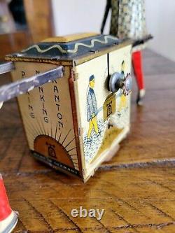 Antique Lehmann Tea Cart Tin Litho Gyroscopic Toy Germany