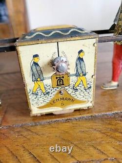 Antique Lehmann Tea Cart Tin Litho Gyroscopic Toy Germany