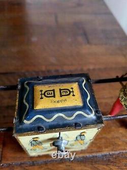 Antique Lehmann Tea Cart Tin Litho Gyroscopic Toy Germany