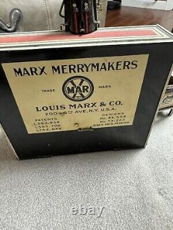 Antique Louis Marx Merrymaker Mouse Band Tin Toy. Circa 1930s with Original Box
