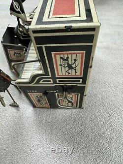 Antique Louis Marx Merrymaker Mouse Band Tin Toy. Circa 1930s with Original Box
