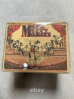 Antique Louis Marx Merrymaker Mouse Band Tin Toy. Circa 1930s with Original Box