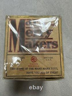 Antique Louis Marx Merrymaker Mouse Band Tin Toy. Circa 1930s with Original Box