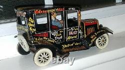 Antique Marx 1930's Tin Lithographed Wind-up Jalopy Car Working/beautiful USA