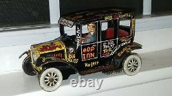 Antique Marx 1930's Tin Lithographed Wind-up Jalopy Car Working/beautiful USA