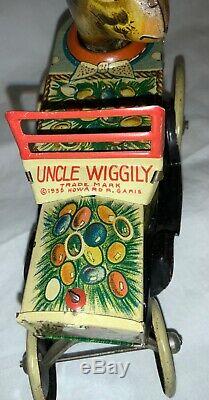 Antique Marx Tin Easter Litho Wind-up Toy Uncle Wiggily Rabbit In Car