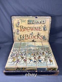 Antique Mcloughlin Brothers Palmer Cox Brownie Blocks Read
