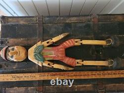 Antique Old Pinocchio Doll Toy Disney Handmade Wood Rare Vintage Collectors