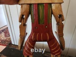 Antique Old Pinocchio Doll Toy Disney Handmade Wood Rare Vintage Collectors