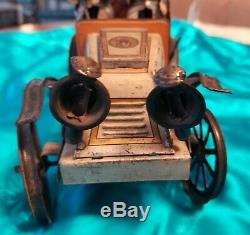 Antique Original Gunthermann Wind Up Touring Auto Car Germany Tin Plate Toy