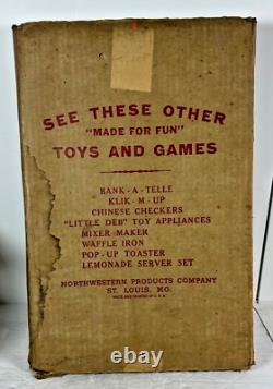 Antique Poosh-M-Up Jr. Baseball Tabletop Pinball 4 in 1 Game with Partial Box