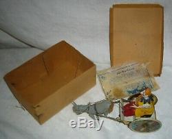 Antique Rare Early Lehmann Balky Mule In Box With Original Paper Instructions